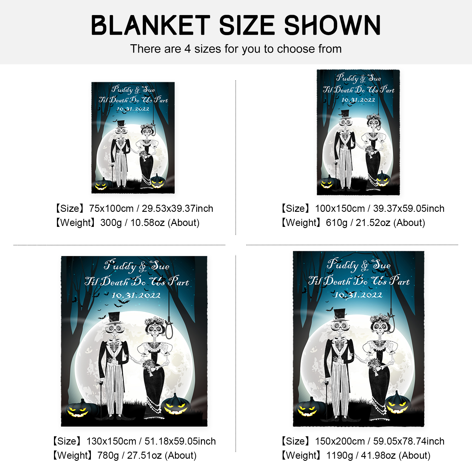 Personalised Couple Blanket Engrave Name Sweet Gift For Her Him-Jessemade AU