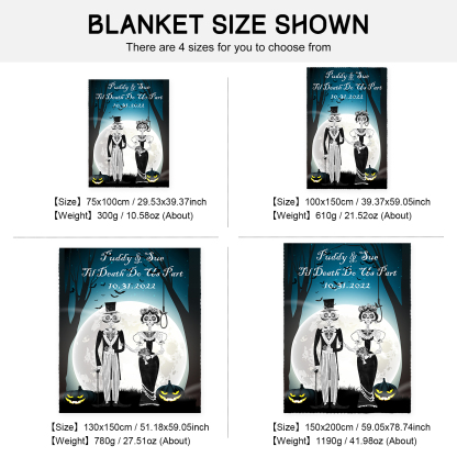 Personalised Couple Blanket Engrave Name Sweet Gift For Her Him-Jessemade AU