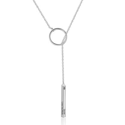 Personalised Bar Neckace Engraving Texts Or Names-Jessemade AU