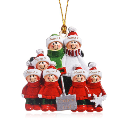 7 Names - Personalised Christmas Tree Ornaments Wooden Christmas Decor with Name Gifts for Family Friends-Jessemade AU