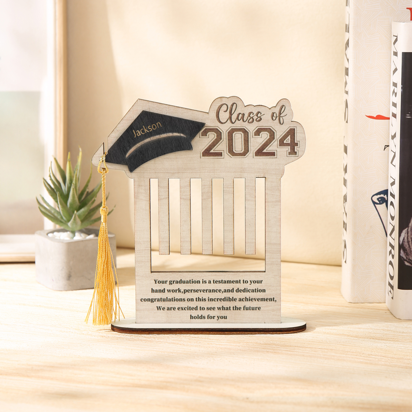 Class of 2024 Personalised Graduation Wooden Money Rack Custom Name Creative Graduation Gifts for Her/Him-Jessemade AU