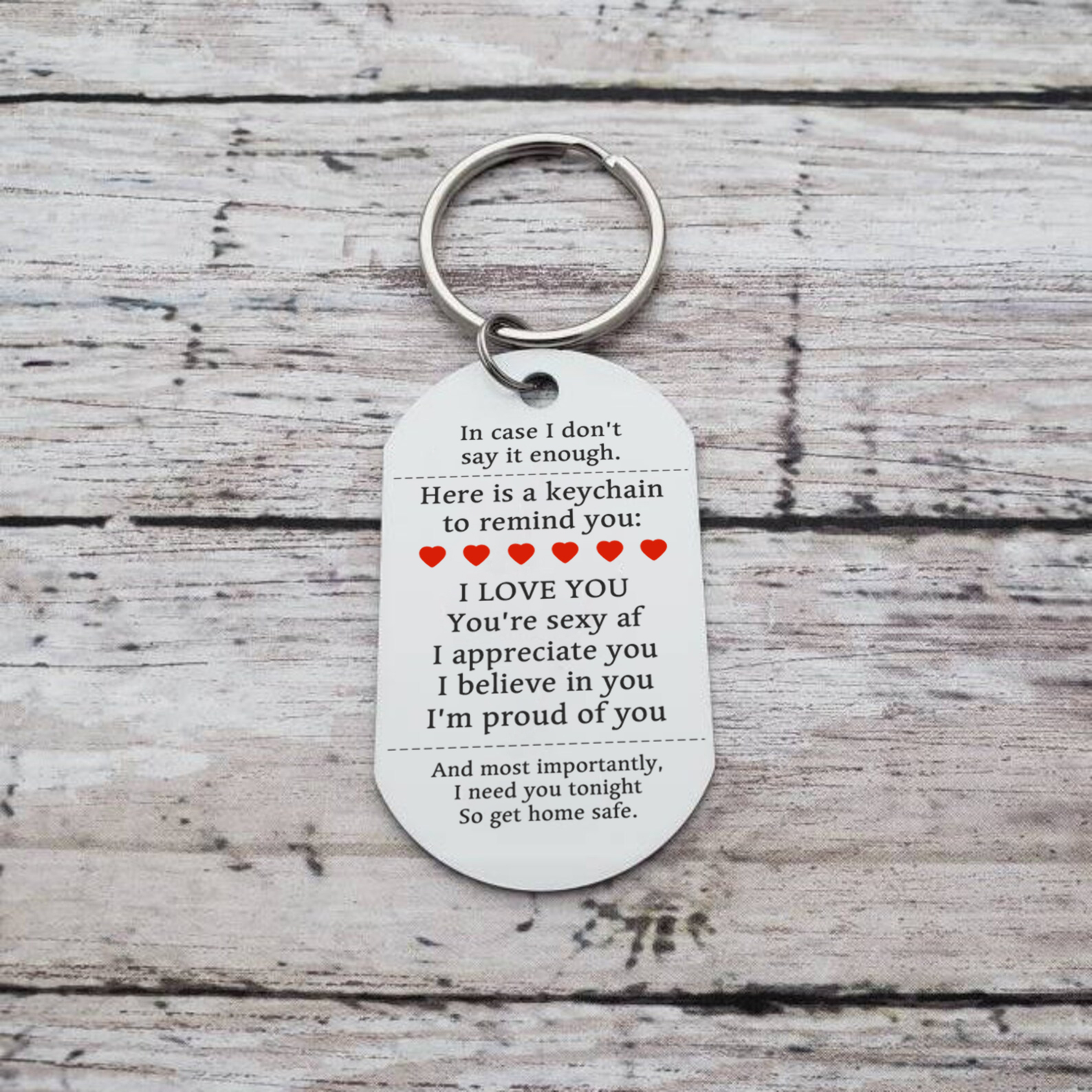 Personalised Couple Keychain Custom 2 Names Keyring "Get Home Safe" Stainless Steel Keychain - Valentine's Gift for Him/Her-Jessemade AU