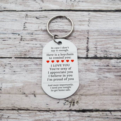 Personalised Couple Keychain Custom 2 Names Keyring "Get Home Safe" Stainless Steel Keychain - Valentine's Gift for Him/Her-Jessemade AU