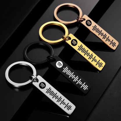 Personalised Music Spotify Code Keychain Gifts For Him-Jessemade AU