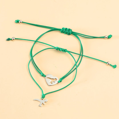 Back to School Matching Wish Dinosaur Bracelets Set for Women Teen Girls Boys-Jessemade AU