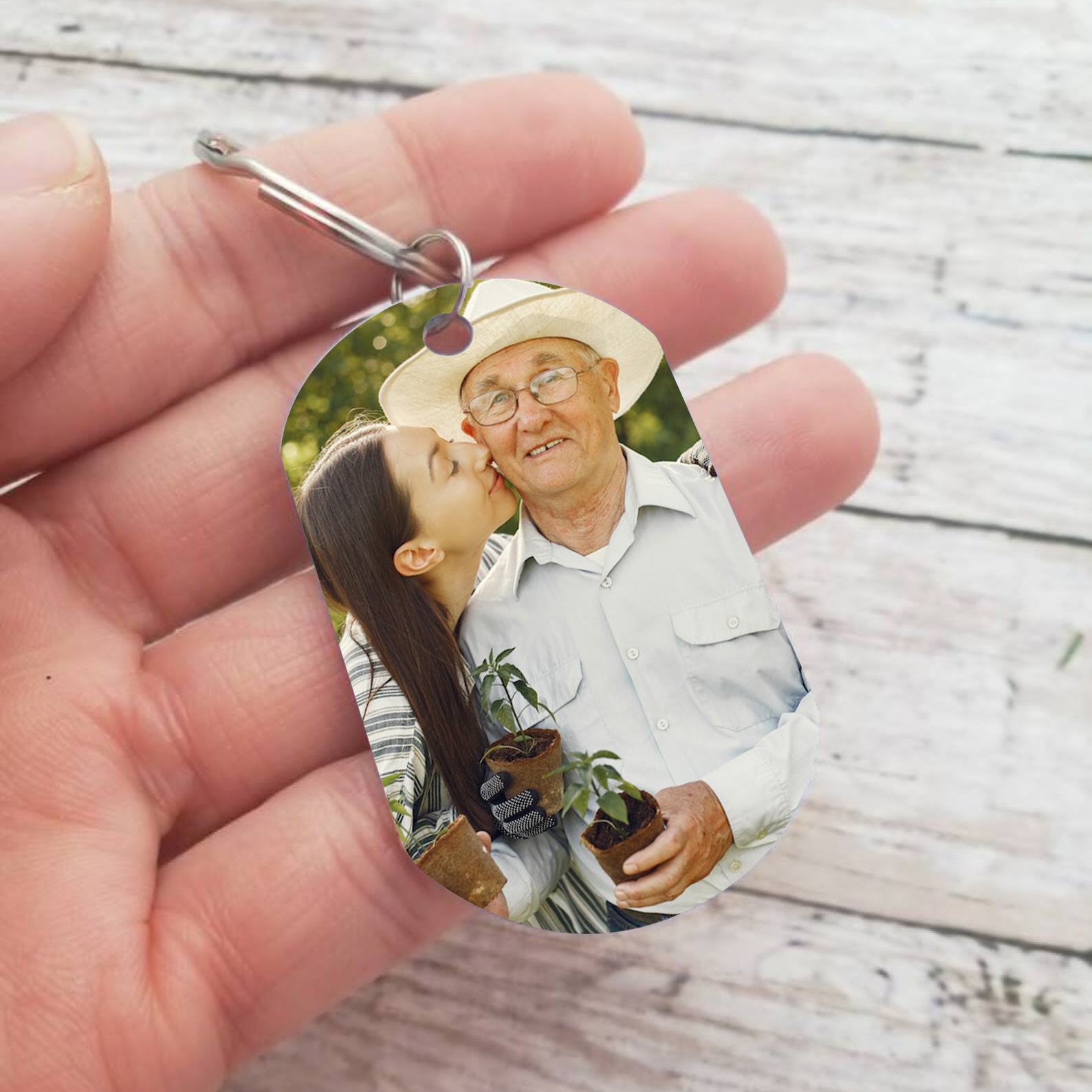 Personalised Memorial Photo Keychain Engrave 1 Name Keychain - I will carry you with me until I see you again - Loss of Loved One-Jessemade AU