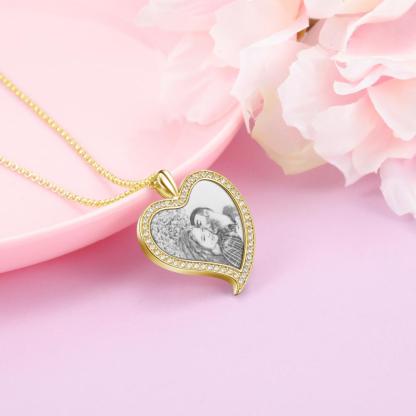 Personalised Heart Necklace Custom Photo Necklace Gifts For Her-Jessemade AU