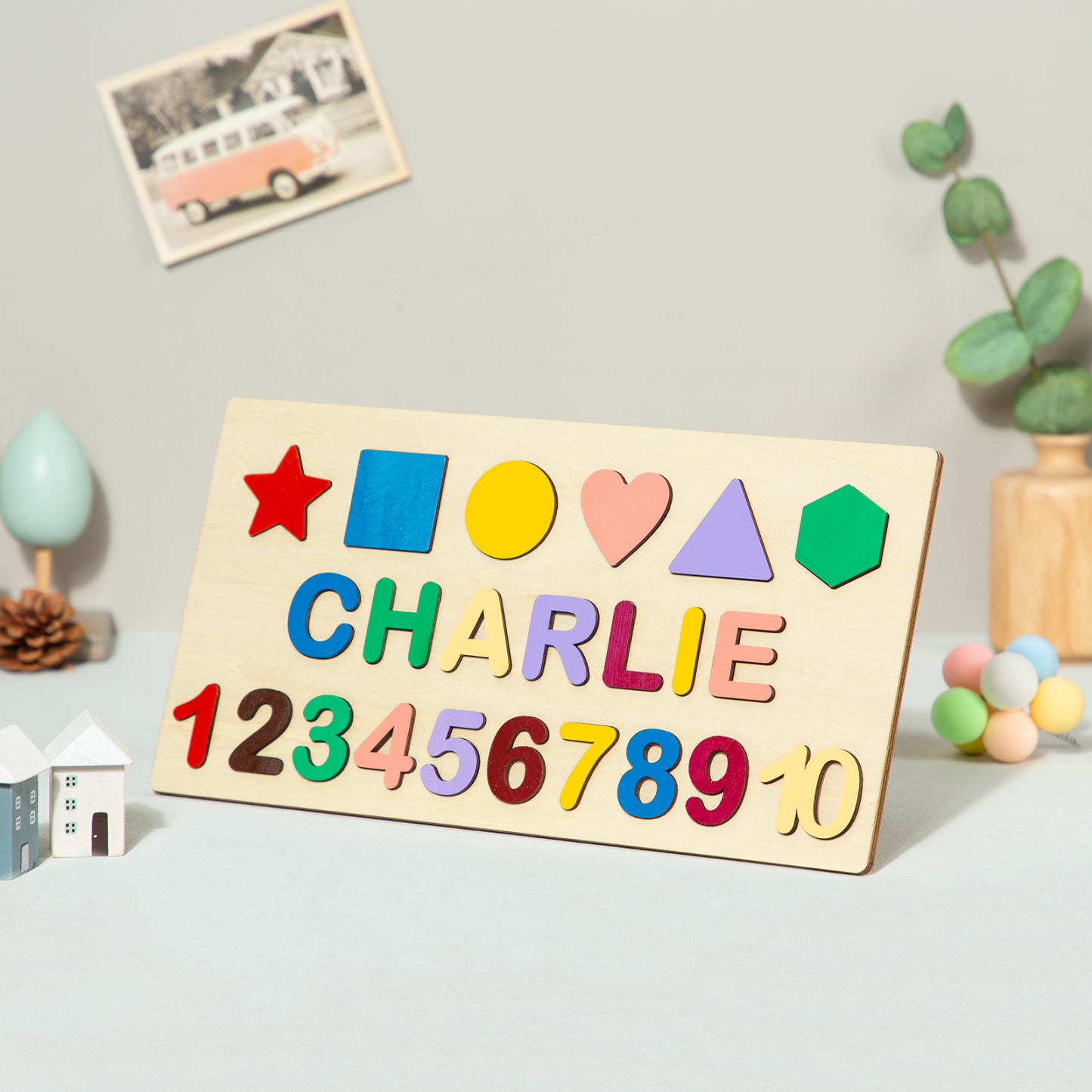 Personalised Kid's Wooden Name Alphabet Puzzle Toy for Toddlers Early Learning Child Toy-Jessemade AU
