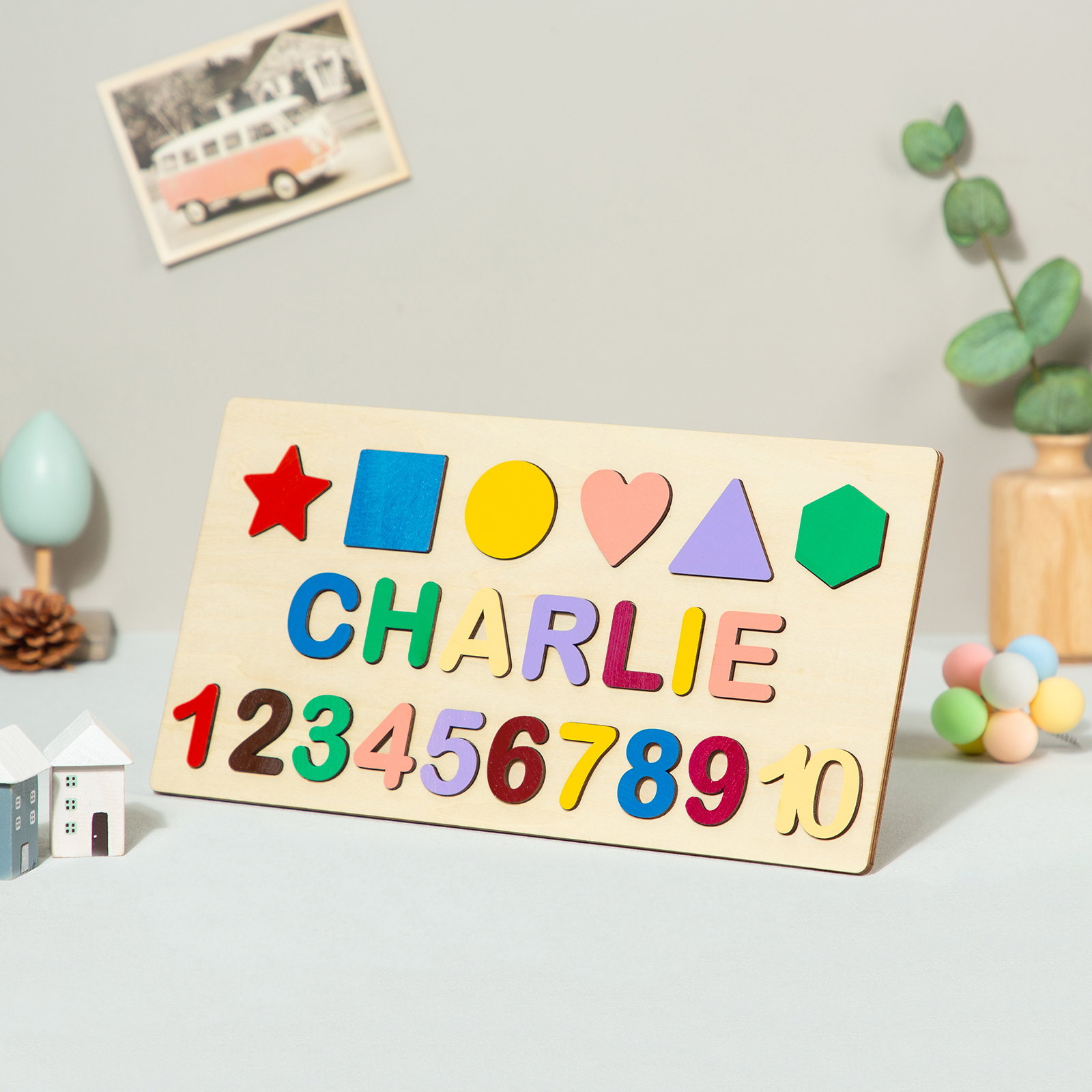 Personalised Kid's Wooden Name Alphabet Puzzle Toy for Toddlers Early Learning Child Toy-Jessemade AU