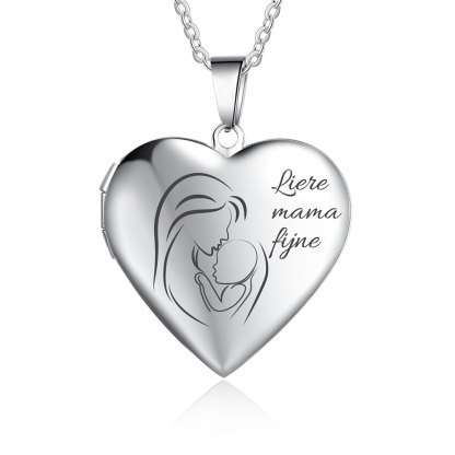 Personalised Heart Photo Locket Necklace Custom Photo Necklace Gifts For Her-Jessemade AU