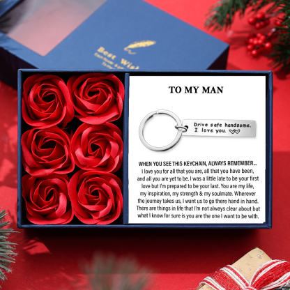 Drive Safe Handsome I Love You,  Keychain Valentines Day Gifts For Her-Jessemade AU