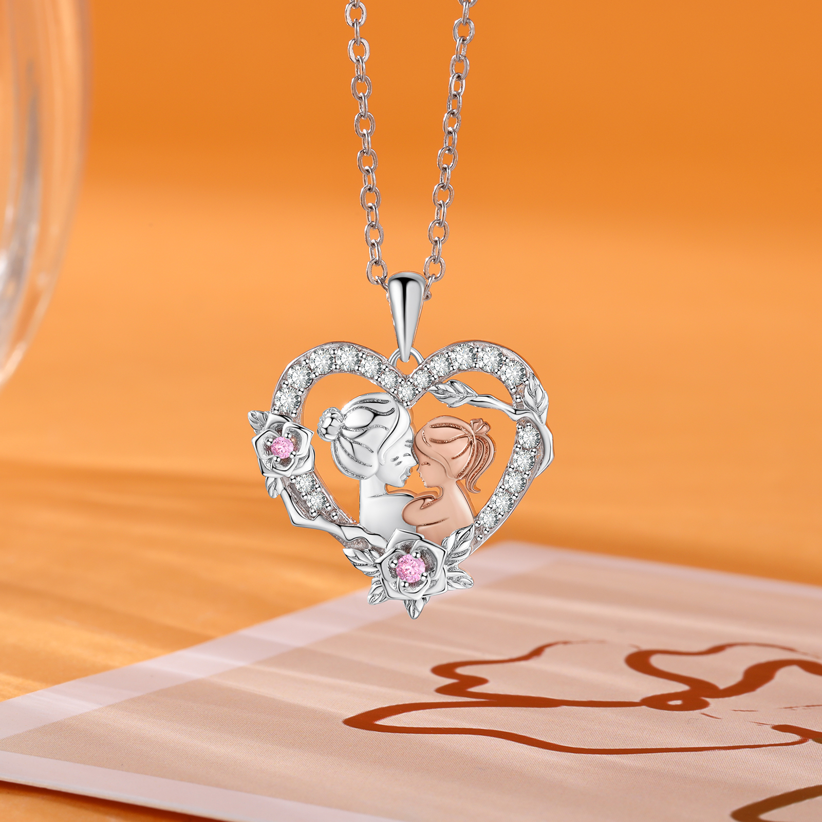 Grandmother and Granddaughter Heart Necklaces Special Bond Necklaces Gift For Her-Jessemade AU