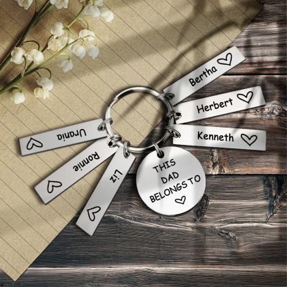 6 Names - Personalised Name Keychain Stainless Steel Keychain Special Gift for Mummy/Dad-Jessemade AU