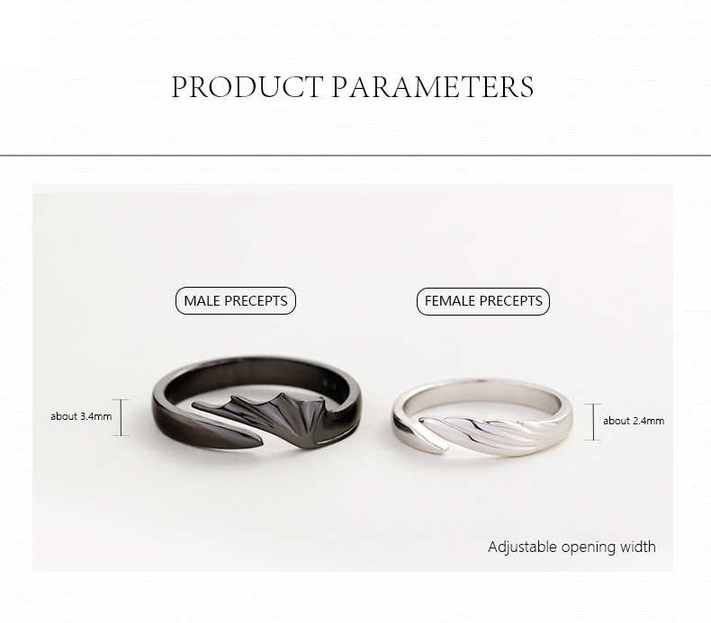 Couple Ring Set Matching Rings Adjustable Ring Gift for Couple-Jessemade AU
