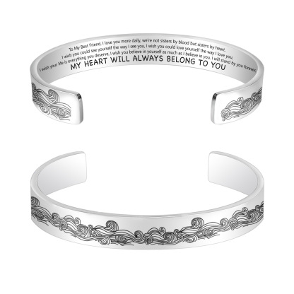 My heart will always belong to you, Cuff Bangle Bracelet Gifts For Her-Jessemade AU