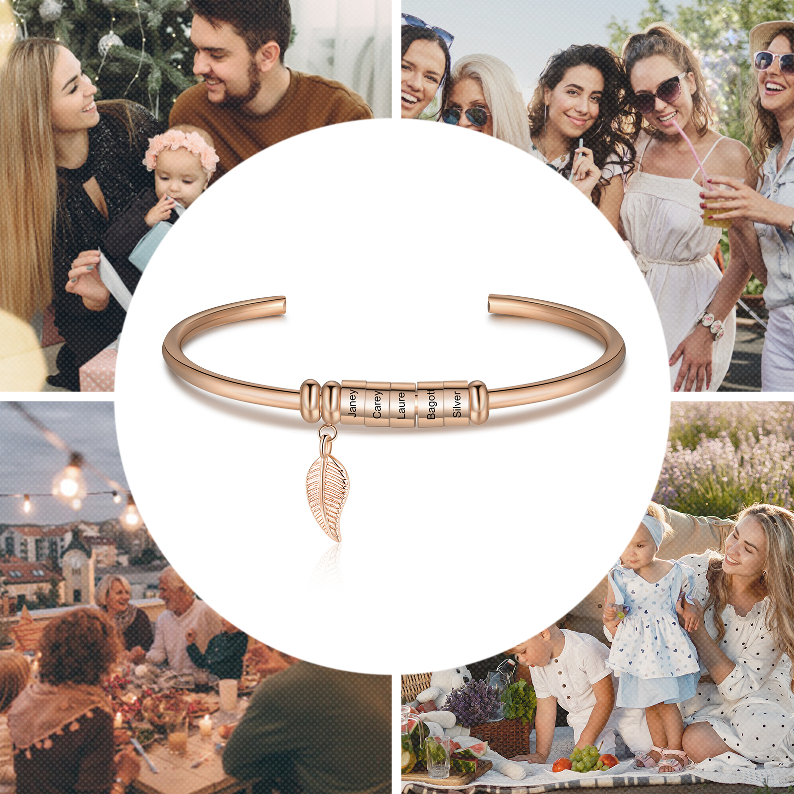 5 Bracelet Bracelet with a leaf-Jessemade AU