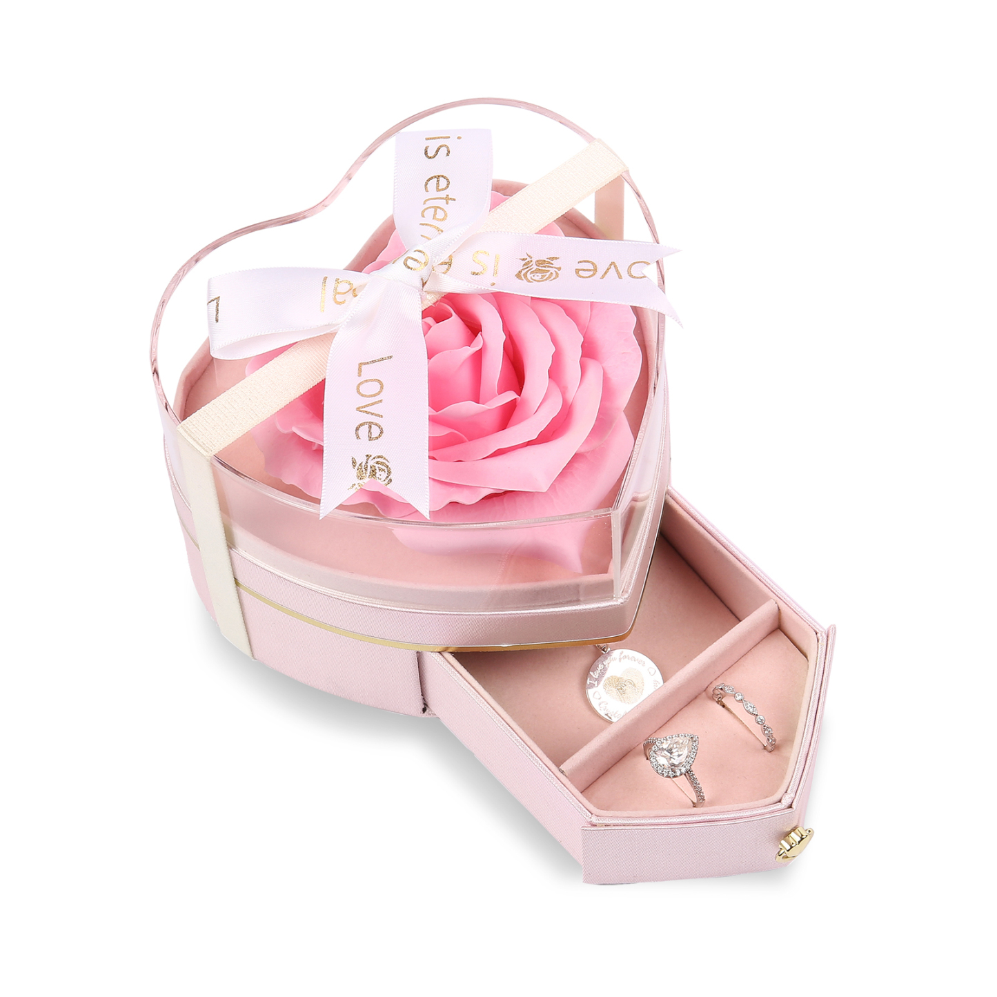 Rose Exquisite Jewelry Box Storage Box Valentine's Day Gift Packaging Box-Jessemade AU