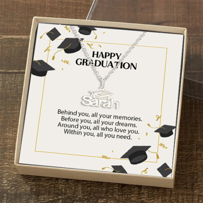 Class of 2024 Personalised Graduation Name Necklace For Her-Jessemade AU