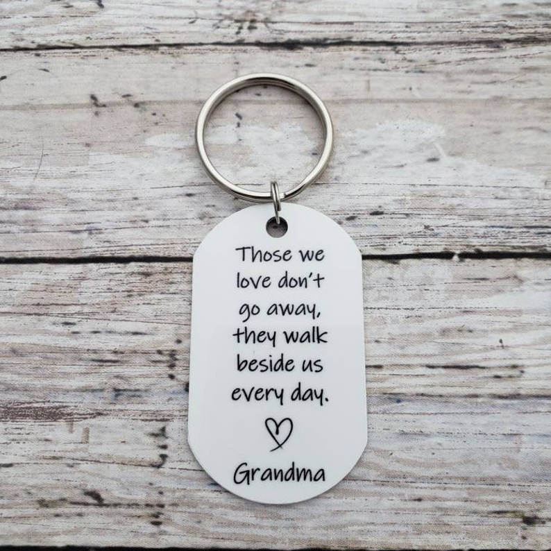 Personalised Photo Keychain Memorial Gift "Those We Love Don't Go Away"-Jessemade AU