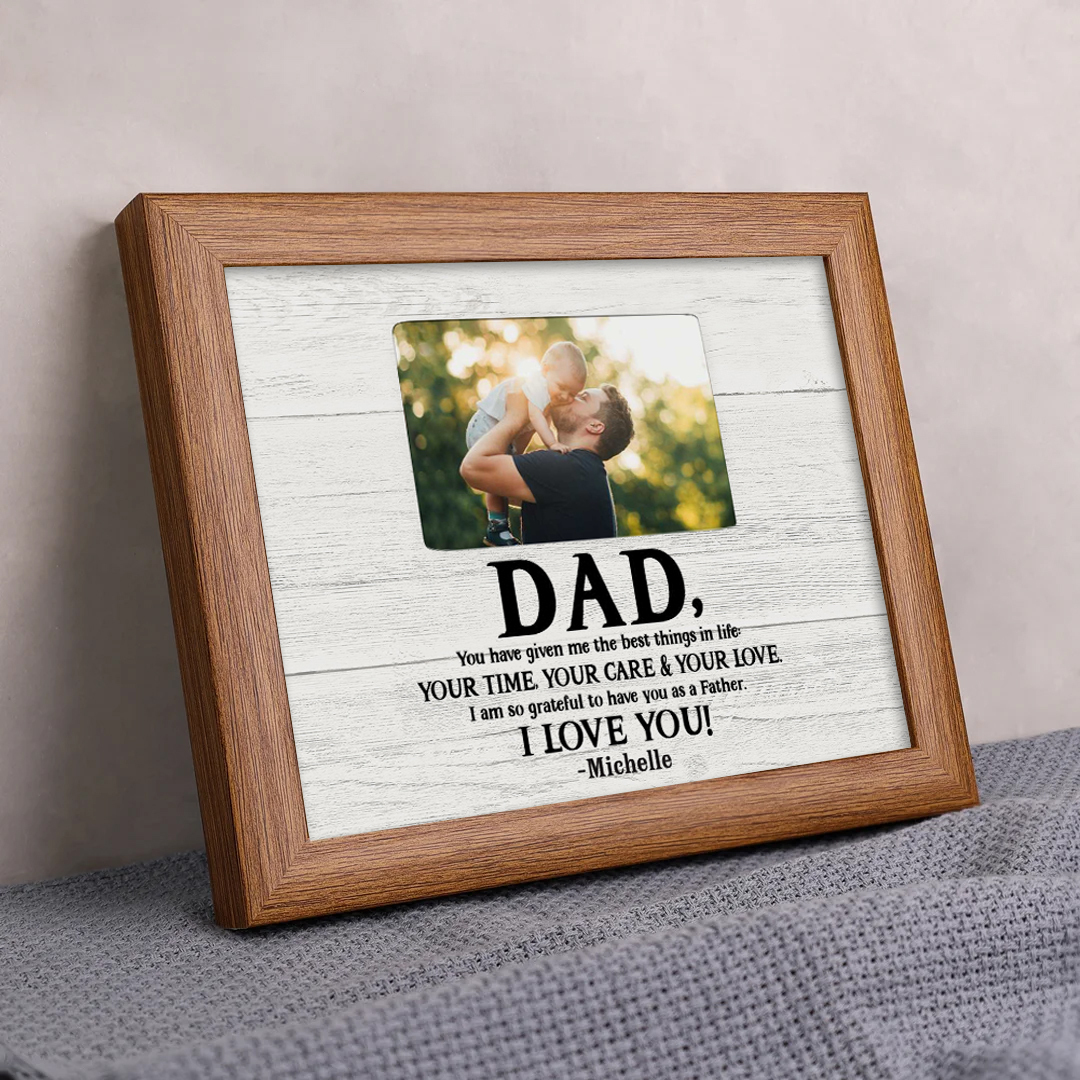 Personalised Father Photo Frames With Light Custom Photos Home Decor Gifts-I am so grateful to have you as a Father-Jessemade AU