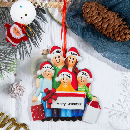 Personalised Family Of 3 Decorating Christmas Tree Ornament-Jessemade AU