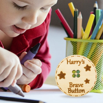 Children Star Brave Buttons Custom A Name Back to School Gifts for Kids-Jessemade AU