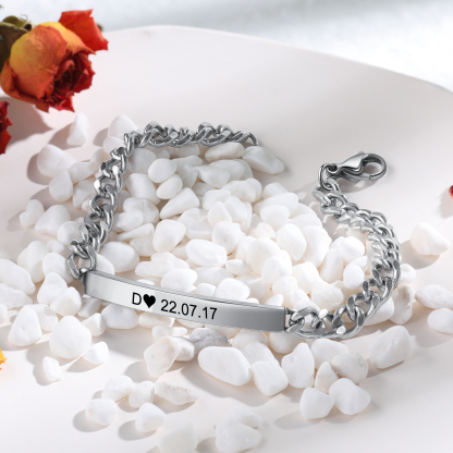 2024 Valentines Day Gifts Personalised Cuban Chain Bracelet Custom Text Women's Bracelet for Her-Jessemade AU
