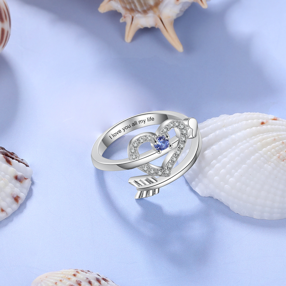 1 birthstone Heart Customised For Mom-Jessemade AU