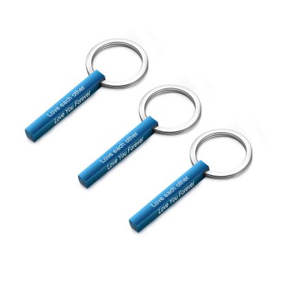 Personalised Stainless Steel Keychain Customised 4 Texts Keyring Gift for Him/Her-Jessemade AU