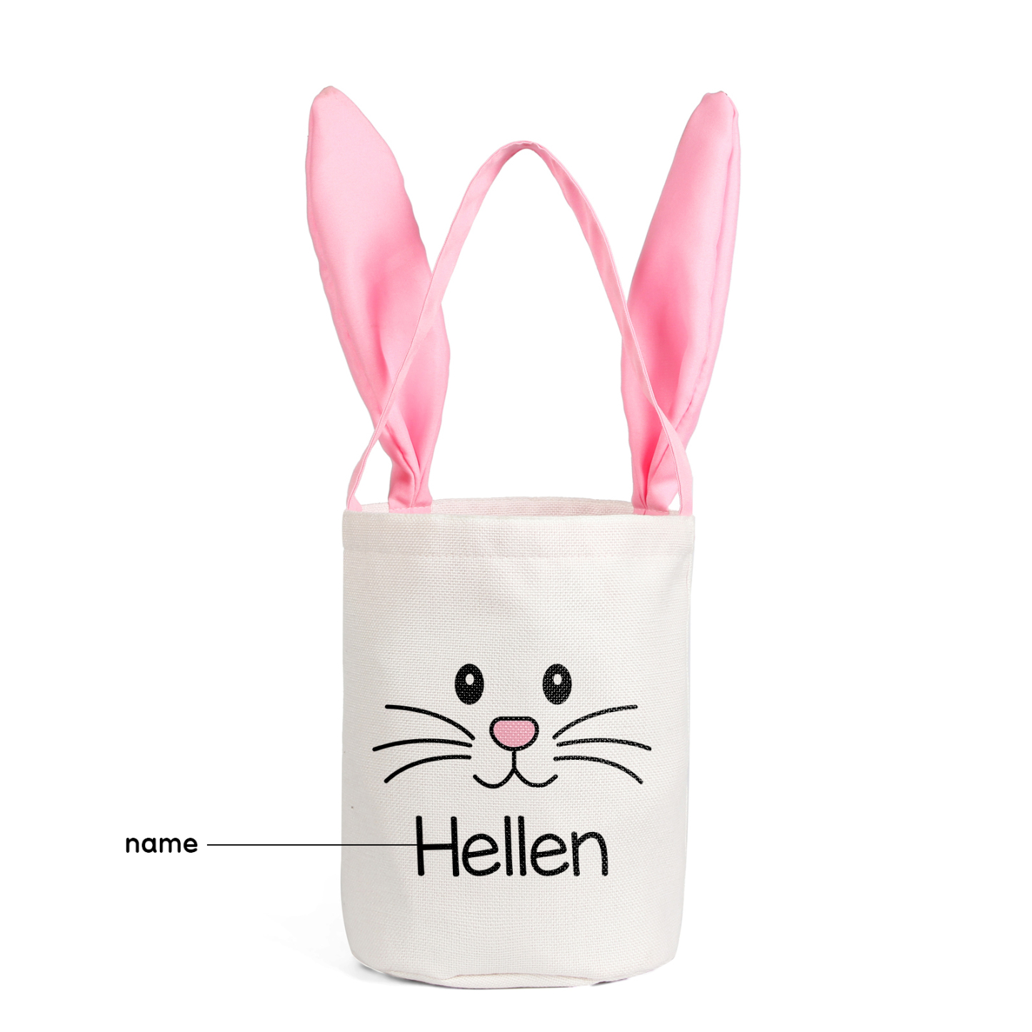 Easter Bunny Tote Bag Personalised Name Bucket Bag Bunny Basket Gifts For Kids-Jessemade AU