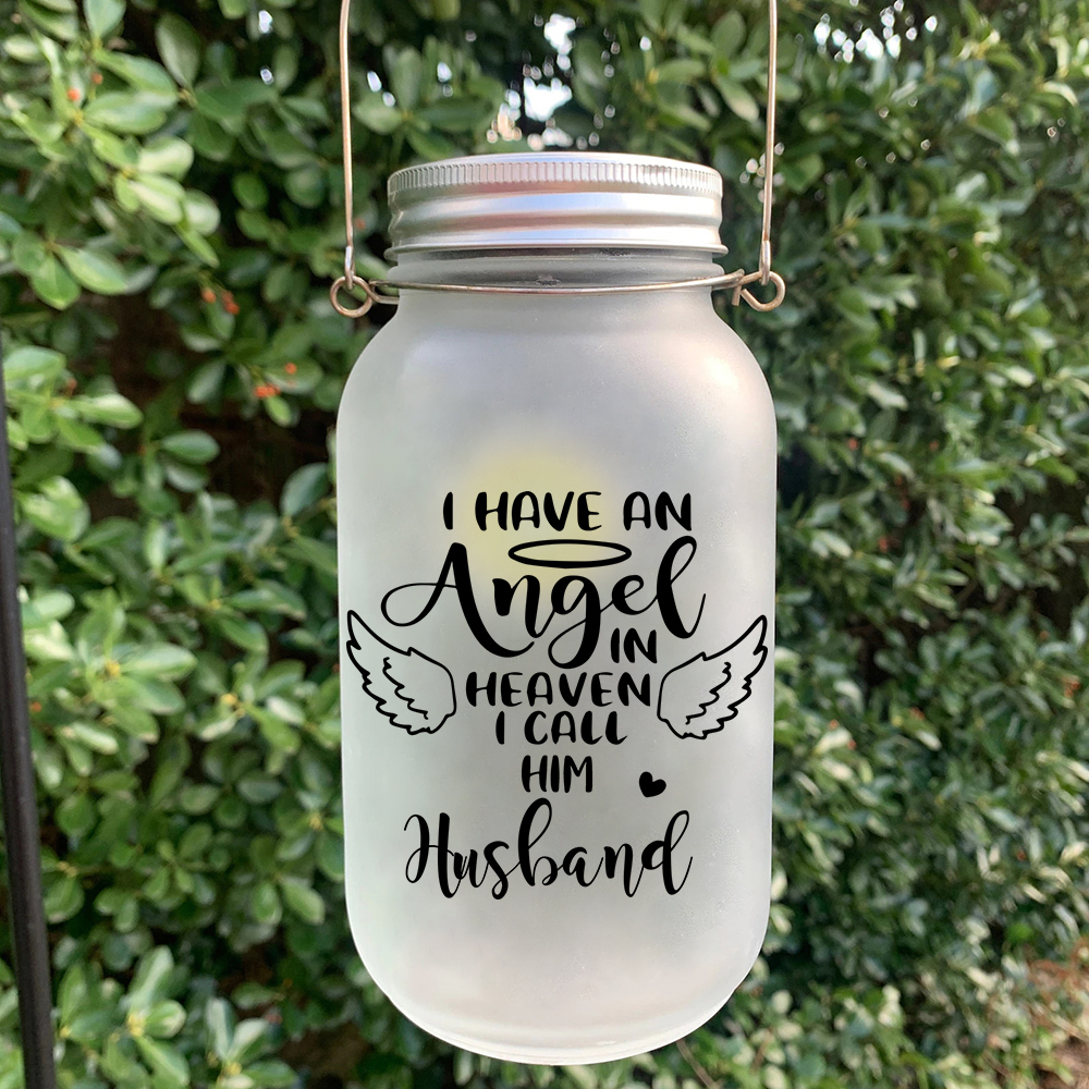 Memorial Jar Night Light "I Have An Angel In Heaven" Memorial Bottle Solar Light-Jessemade AU
