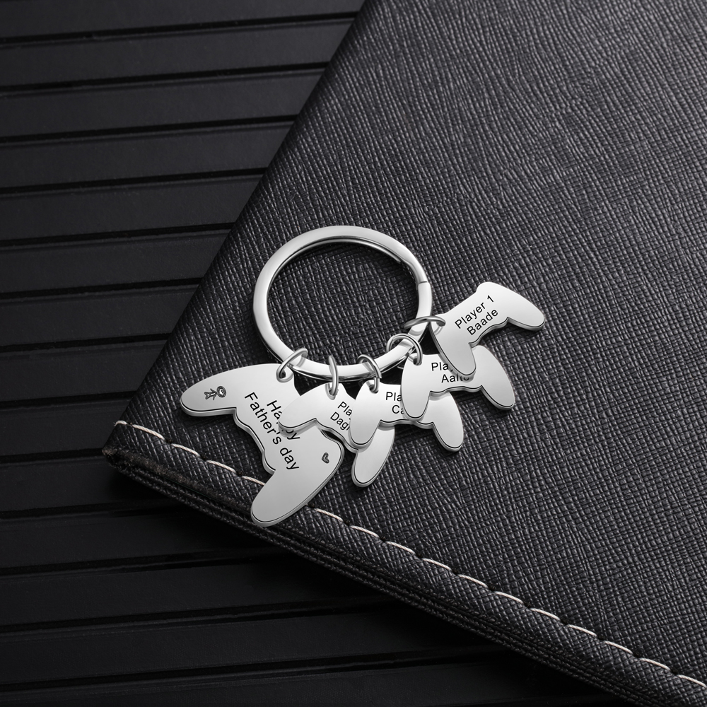 Personalised Keychain Engraved 4 Names Keychain Gifts For Him-Jessemade AU