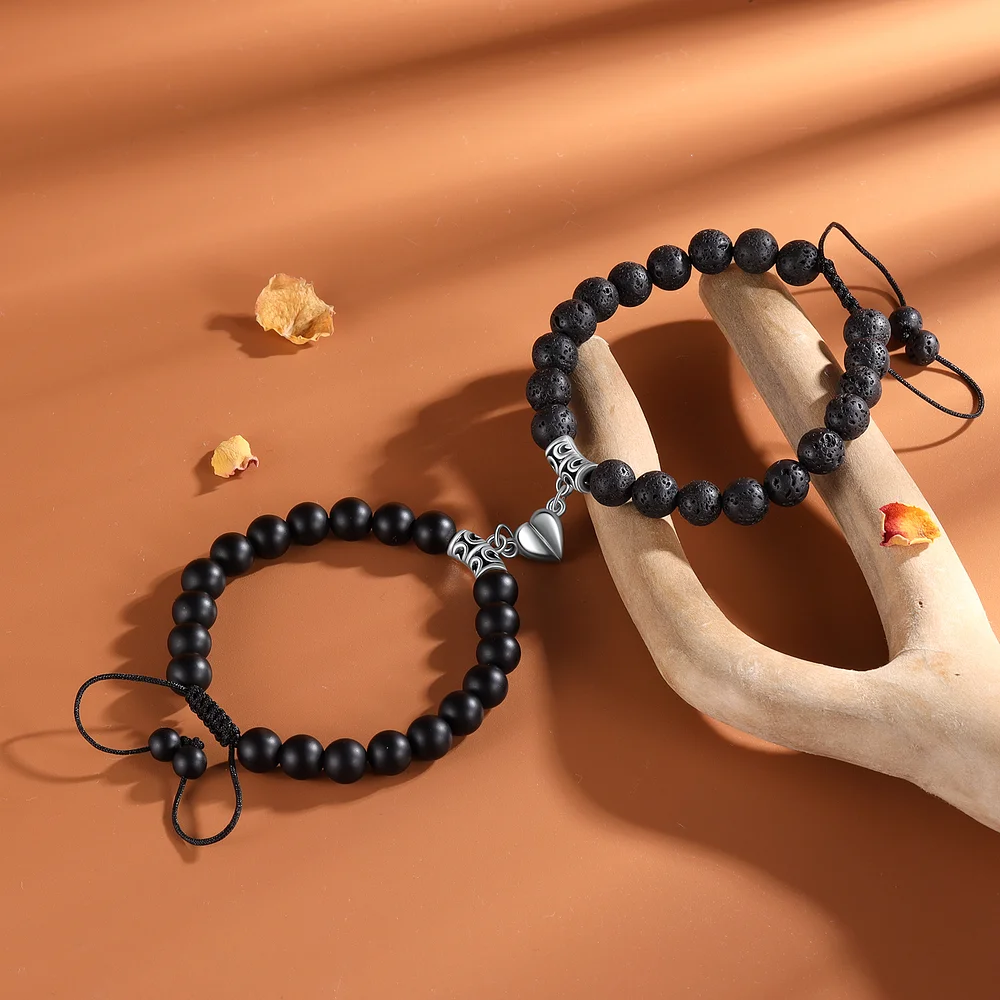 Couple Bracelets Set Magnetic Bracelet Adjustable Bracelet Valentine's Day Gift for Couples-Jessemade AU