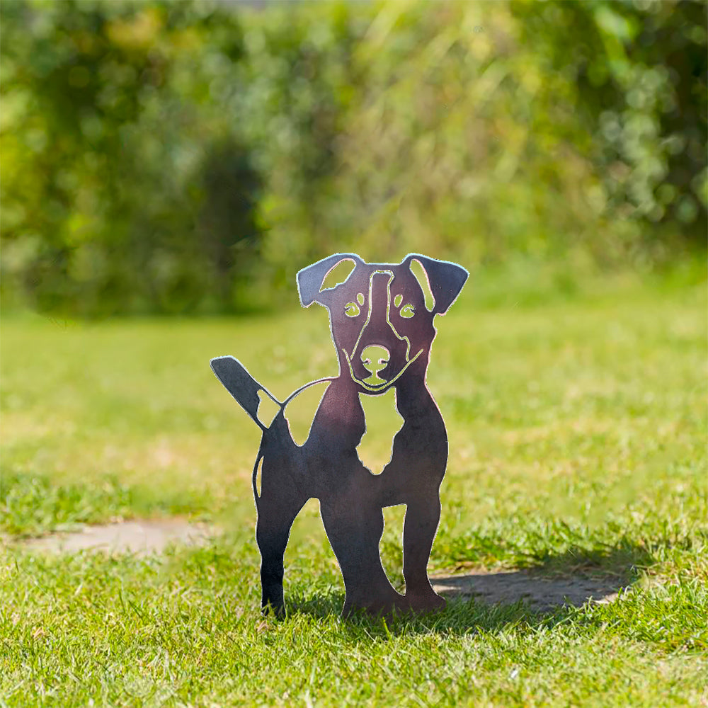 Jack Russell Terrier Metal Dog Silhouette Garden Yard Decoration-Jessemade AU