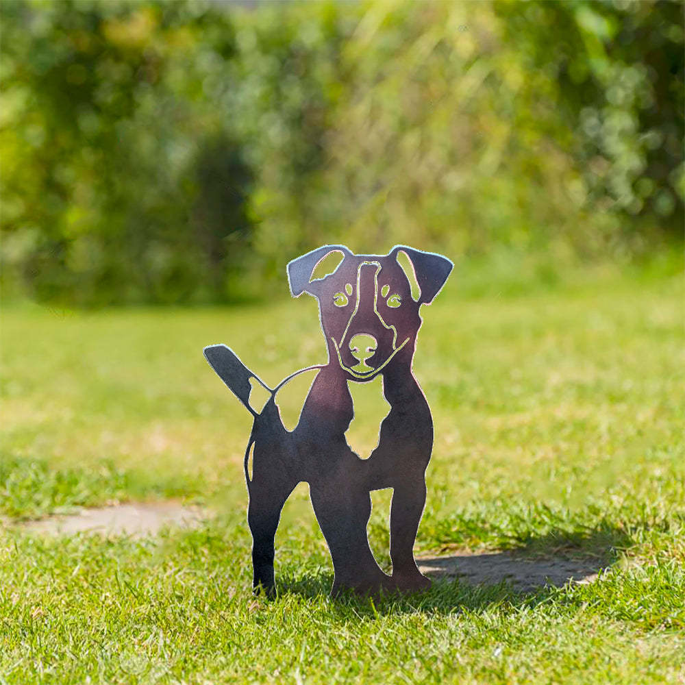 Jack Russell Terrier Metal Dog Silhouette Garden Yard Decoration-Jessemade AU