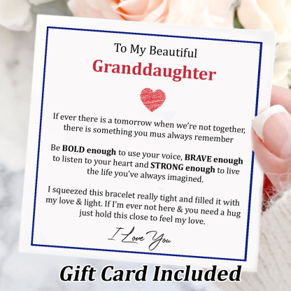 Cuff Bracelet "The Love Between Grandmother & Granddaughter Is Forever"-Jessemade AU