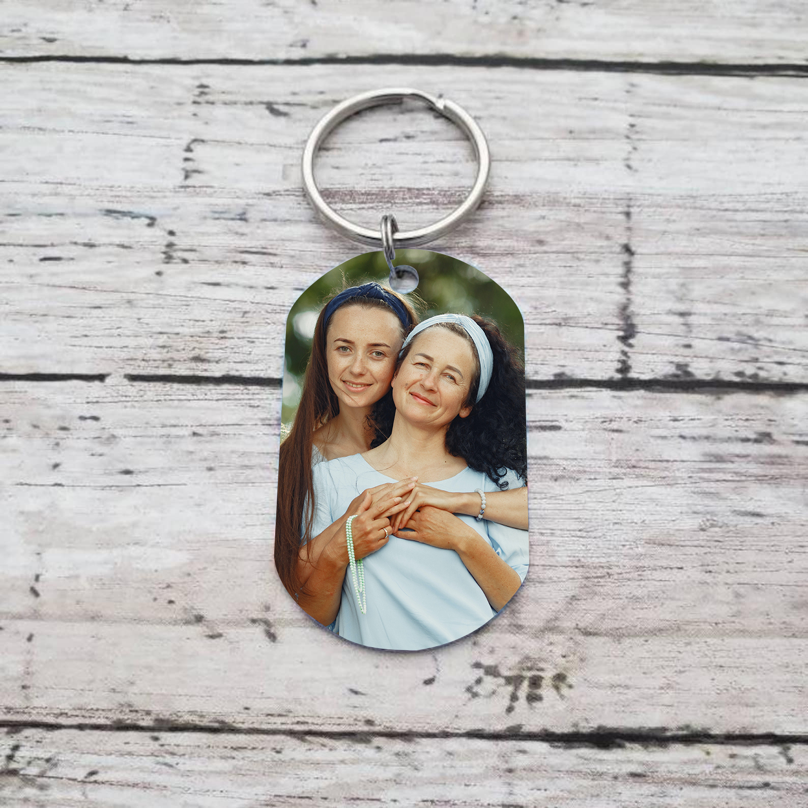 Personalised Memorial Photo Keychain Engrave 1 Name Keychain - Those we love don't go away, they walk beside us every day - Loss of Loved One-Jessemade AU