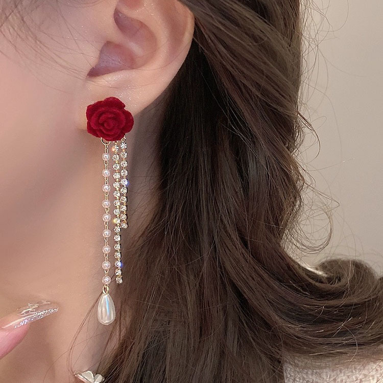 Rose Earrings Birthday Valentine's Day Gifts for Her-Jessemade AU