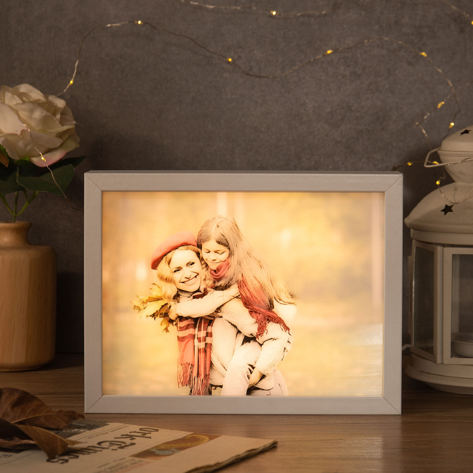 Personalised Photo Frame Night Light Changeable Colour Lamp Home Decor Personalised Gifts for Family Friends-Jessemade AU