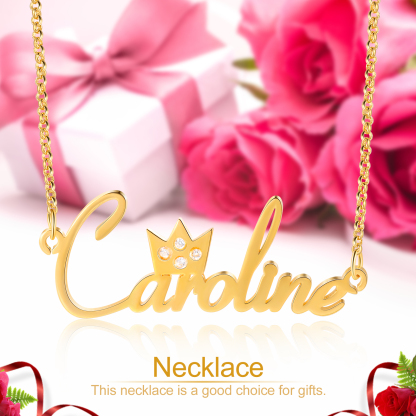 Personalised Necklace Custom 1 Name Necklace Gift For Women-Jessemade AU