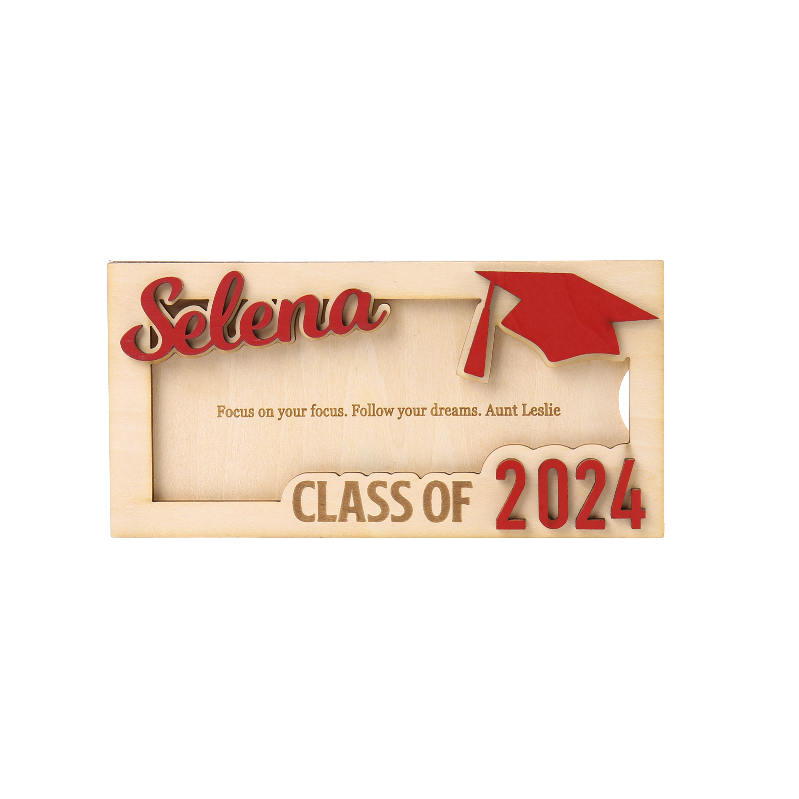 Class of 2024 Personalised Graduation Cash Clip Custom Name & Text Cash Box Creative Gifts for Her/Him-Jessemade AU