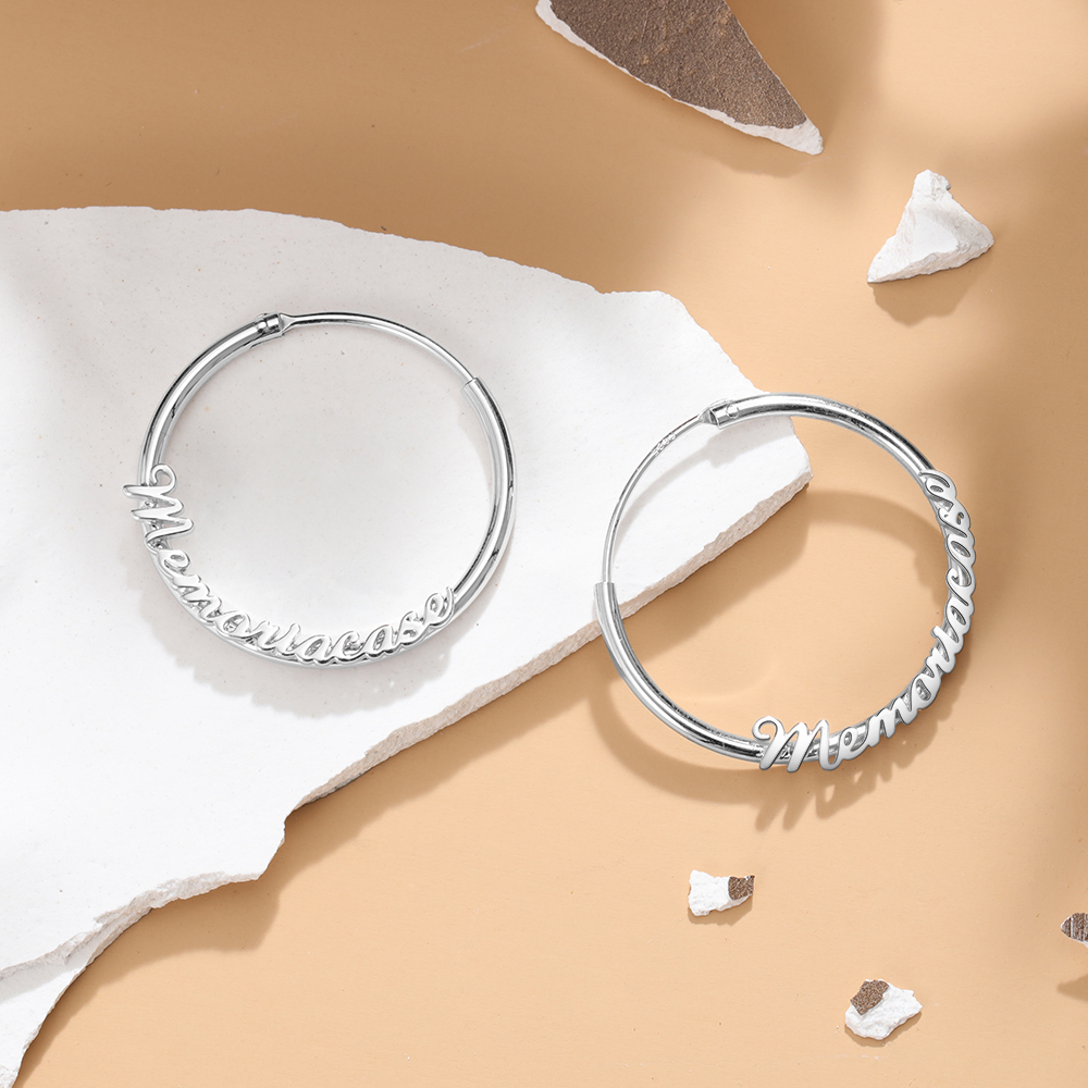 Personalised Circle Crown Name Earring Gift for Her-Jessemade AU