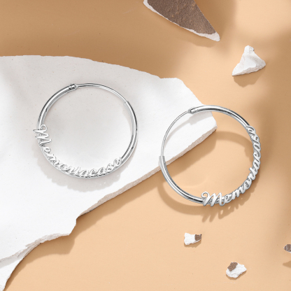 Personalised Circle Crown Name Earring Gift for Her-Jessemade AU