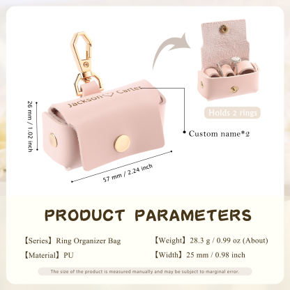 Personalised 2 Names Exquisite Jewelry Box Hold 2 Rings Gift Box Gift Packaging Box-Jessemade AU