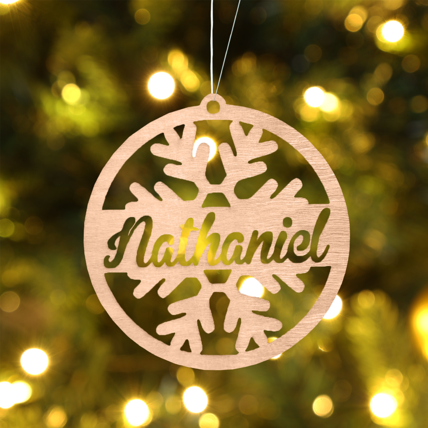 Customised Name Christmas Ornaments Snowflake Circle Ornament Personalised Gifts for Family Friends-Jessemade AU