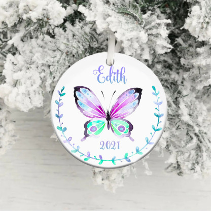 Personalised Butterfly Ornament Custom Name Memorial Ornament-Jessemade AU