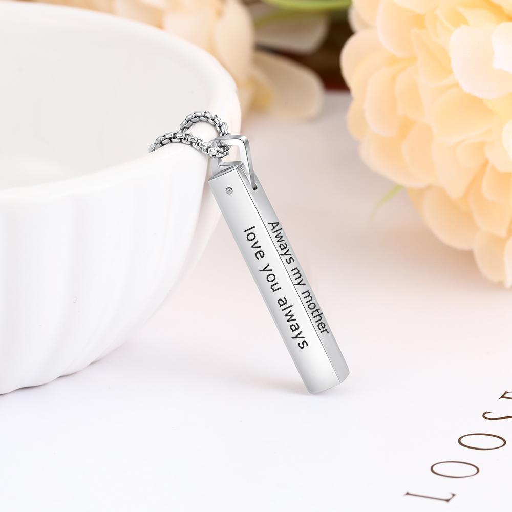 Personalised Initial Vertical Bar Necklace-Jessemade AU
