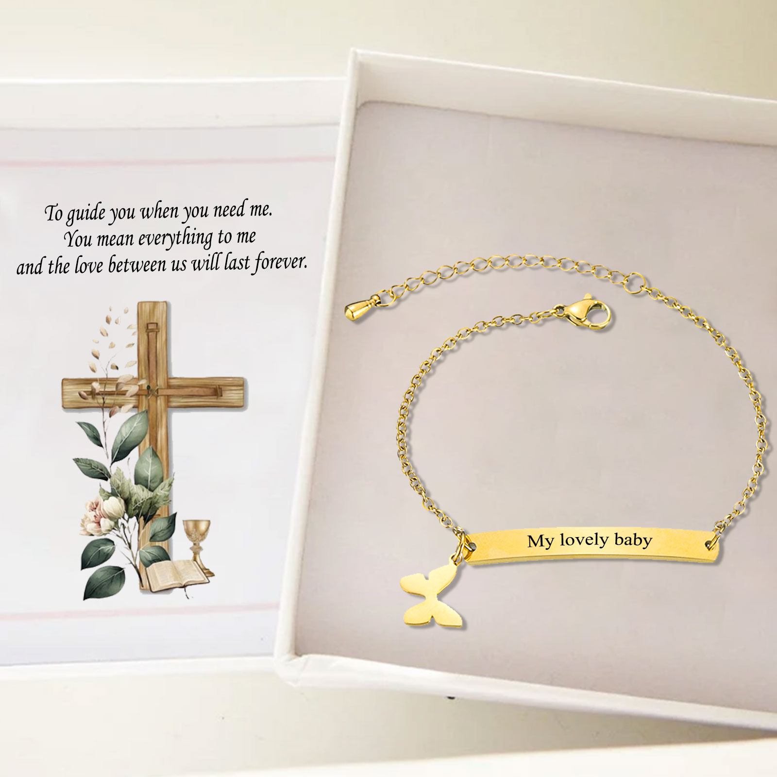 Custom 1 Name Bracelet Personalised Butterfly Bracelet Love Gifts For Her-Jessemade AU