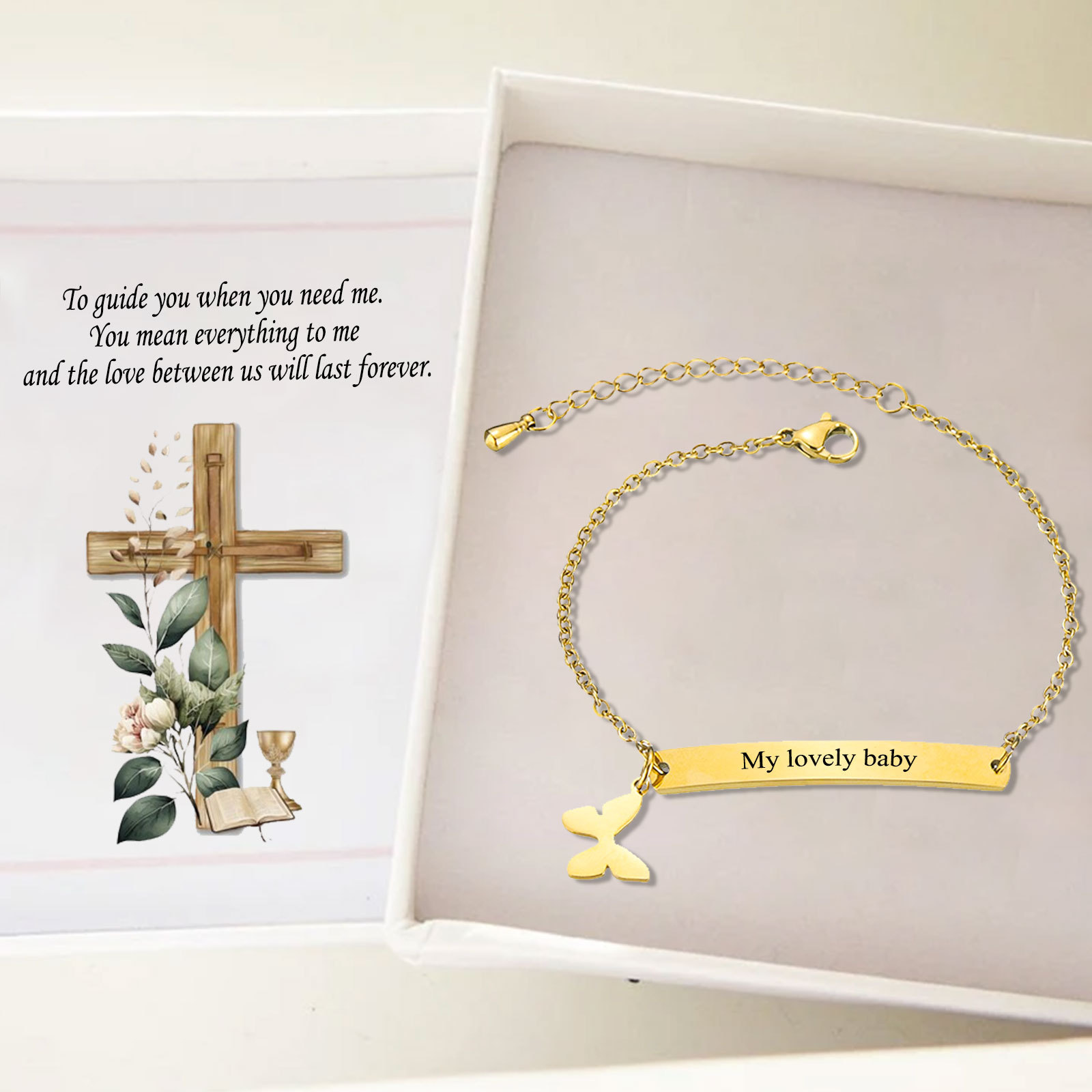 Custom 1 Name Bracelet Personalised Butterfly Bracelet Love Gifts For Her-Jessemade AU