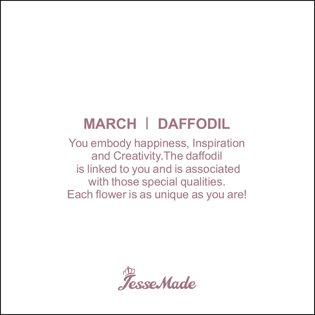 Personalised March Birthflower Necklace With Birthstones Custom 1 Name Necklace For Her-Jessemade AU